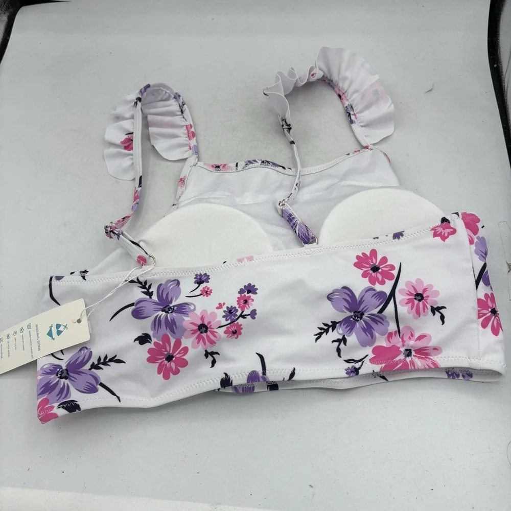 Beachsissi Swimsuit‎ Top Womens Size L Large Bathing Suit Floral Beach Summer